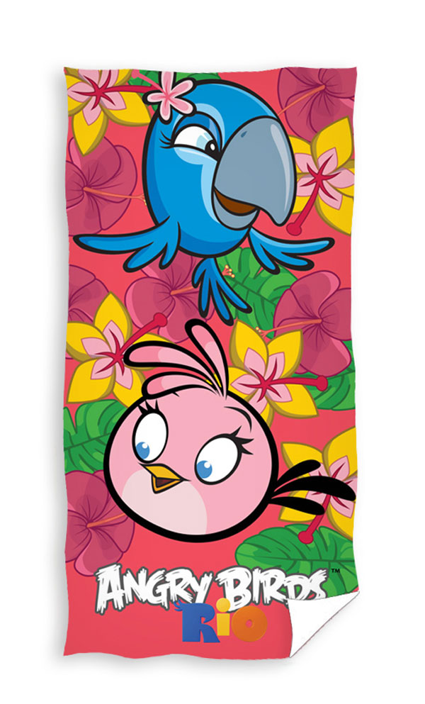 Osuška Angry Birds Rio růžová 70/140