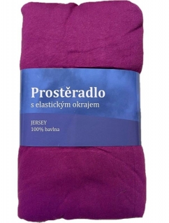 Prostěradlo Jersey Fialová orchidej 90/200