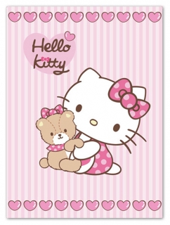 Španělská deka Hello Kitty Teddy 80/110